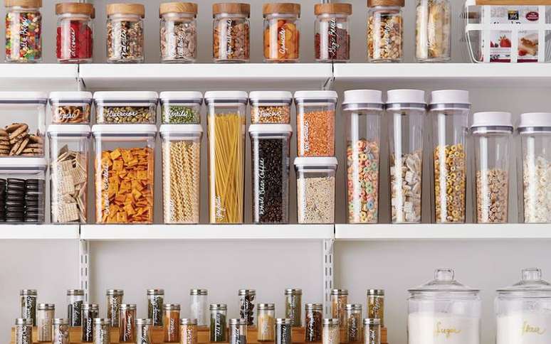 Organizado a dispensa  Kitchen storage containers, Glass food