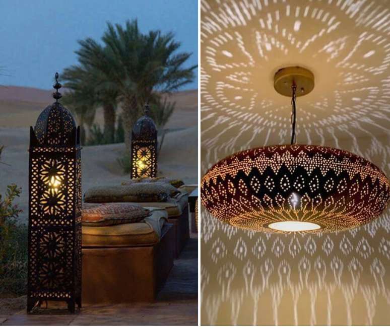 4. As lanternas fazem parte da decoração marroquina e transformam a iluminação dos ambientes. Fonte: Little Light Bazaar