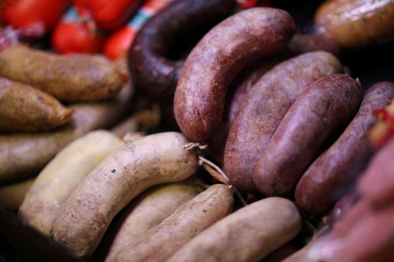 Salsichas produzidas na Alemanha. REUTERS/Hannibal Hanschke