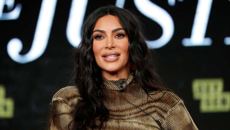 Kim Kardashian discursa durante evento em Pasadena
18/02/2020
REUTERS/Mario Anzuoni