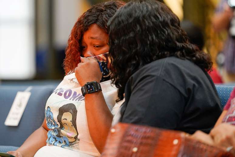 Tamika Palmer, m&atilde;e de Breona Taylor, durante processo judicial
15/09/2020
REUTERS/Bryan Woolston
