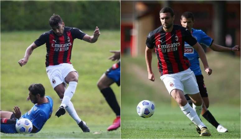 Paquetá e Léo Duarte ganharam minutos na pré-temporada (Foto: Divulgação / Site oficial do Milan)