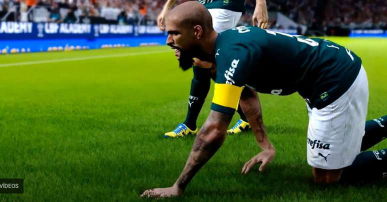 Comemoração Felipe Melo no PES (Foto: Reprodução/Konami)