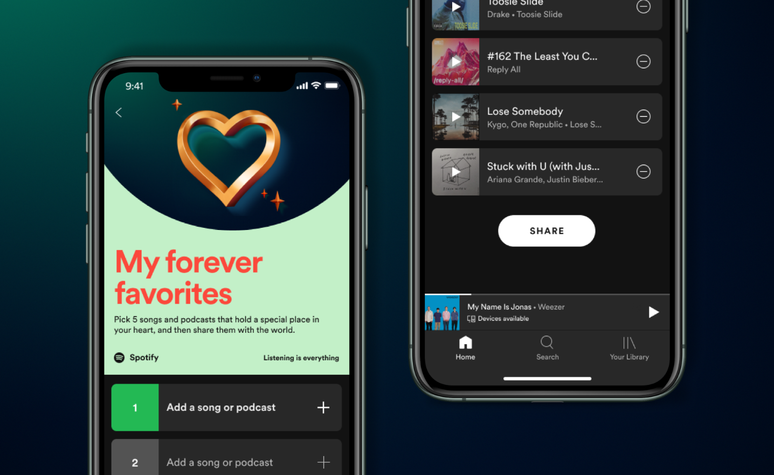 Spotify lan&ccedil;ou novo recurso para compartilhamento de m&uacute;sicas e podcasts