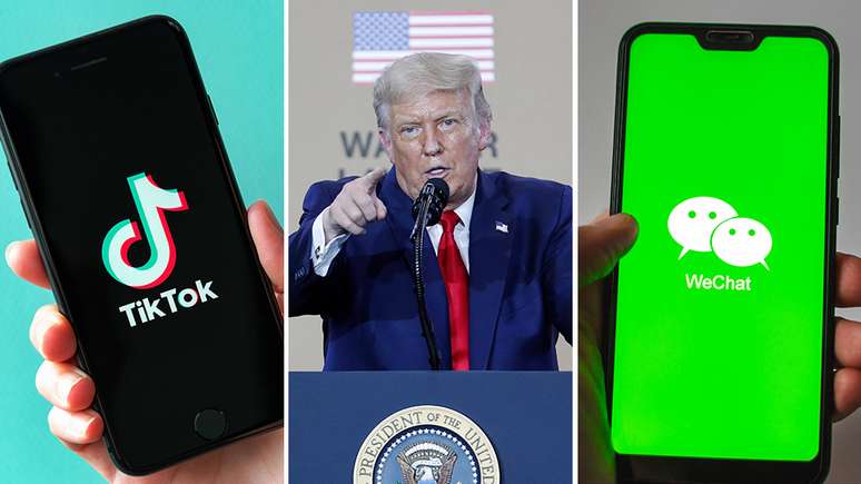 O presidente Donald Trump proibiu os aplicativos no país
