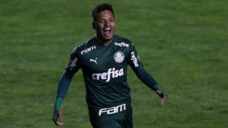 Gabriel Menino em ação pelo Palmeiras (Foto: César Greco/Palmeiras)