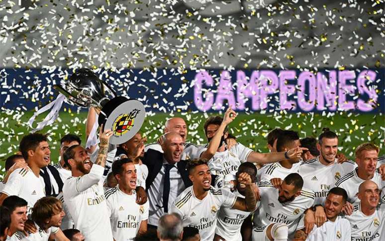 Real Madrid tenta o 35º título espanhol nesta temporada (Foto: GABRIEL BOUYS / AFP)