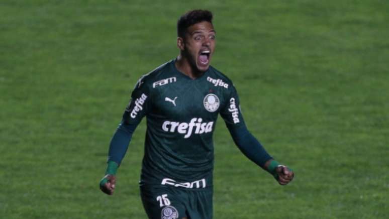 Menino comemora gol contra o Bolívar (Foto: Cesar Greco/Palmeiras)