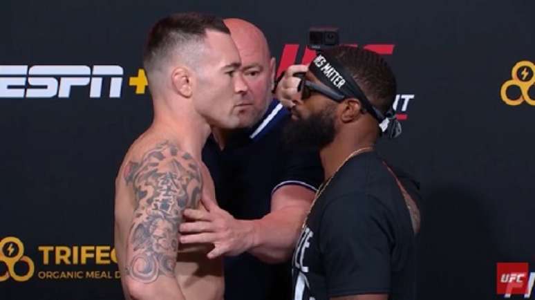 Colby Covington e Tyron Woodley fazem a luta principal do UFC Vegas 11 (Foto: Reprodução/YouTube/UFC)