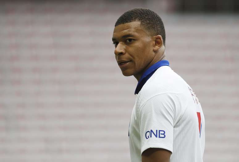 O jogador francês Kylian Mbappe na vitória do PSG sobre o Nice, pelo campeonato francês. 20/9/2020 Paris St Germain’s  REUTERS/Eric Gaillard