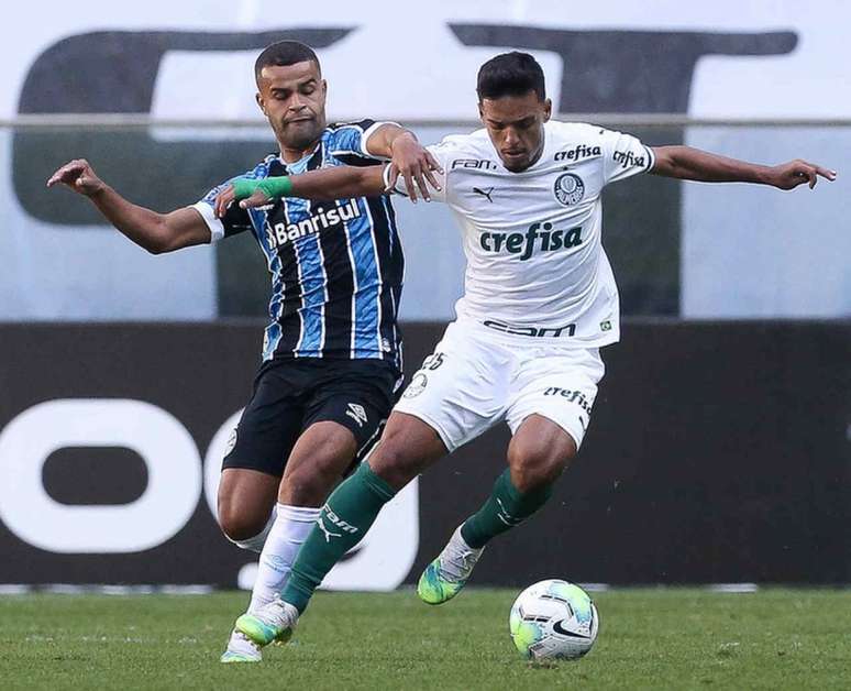 Gabriel Menino durante o empate entre Grêmio e Palmeiras (Foto: Cesar Greco/Palmeiras)