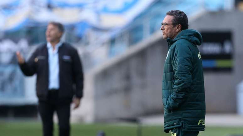 Luxemburgo na Arena do Grêmio (Foto: Cesar Greco/Palmeiras)