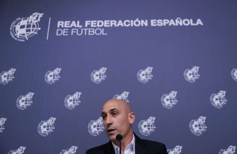Presidente da Real Federação Espanhola de Futebol, Luis Rubiales, durante entrevista coletia em Las Rozas
19/06/2019 REUTERS/Sergio Perez