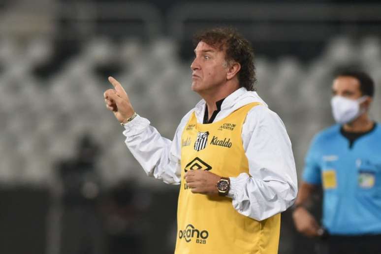 Cuca comentou sobre o choro de Marinho após o empate sem gols contra o Botafogo (Foto:Ivan Storti/Santos FC)