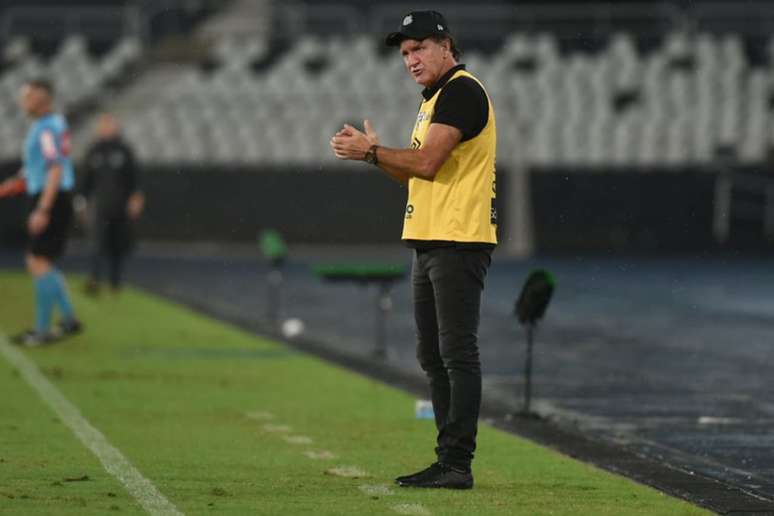 Cuca elogiou atuação da equipe, mas lamentou o empate contra o Botafogo (Foto:Ivan Storti/Santos FC)