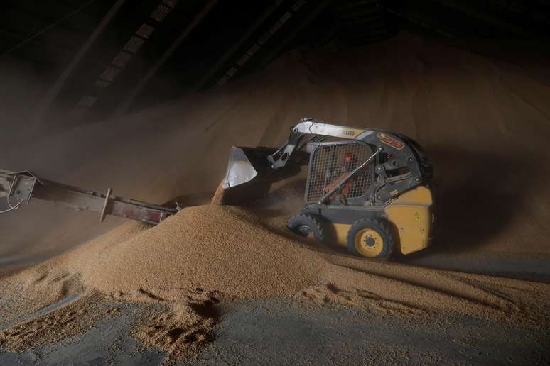 Milho importado do Brasil em terminal no porto de Tuxpan, México 
21/02/2018
REUTERS/Henry Romero