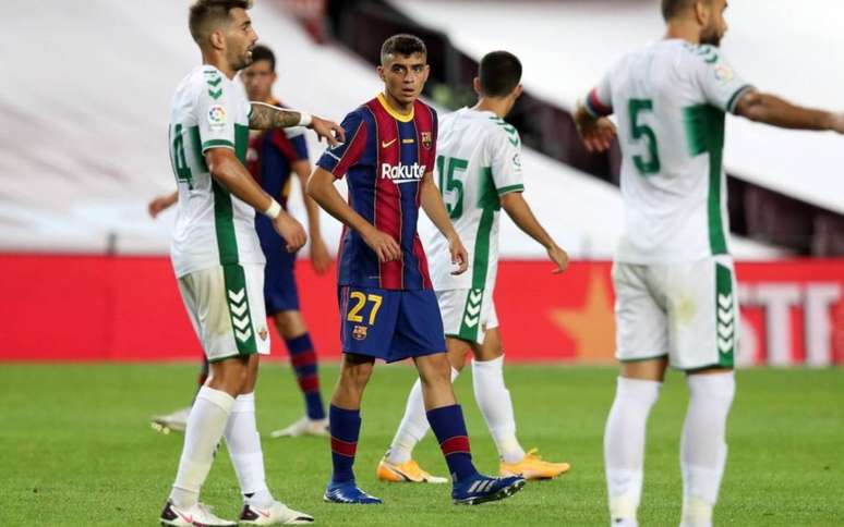 Pedri entrou no segundo tempo na vitótra do Barça sobre o Elche, no último sábado (Foto: Miguel Ruiz / Barcelona)