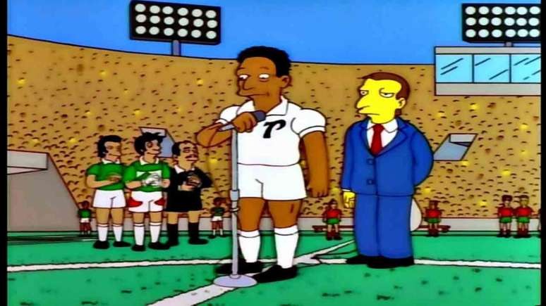 Pelé foi um dos vários atletas a serem retratados na série 'Os Simpsons' (Foto: Reprodução)