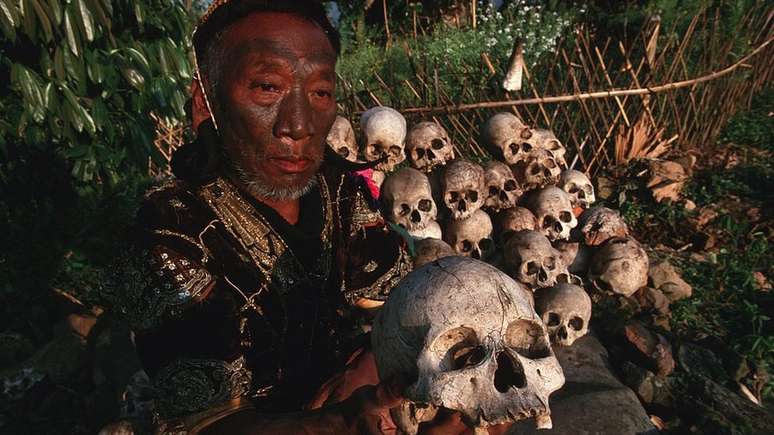 O povo Naga acreditava que cabeças humanas eram fonte de poder