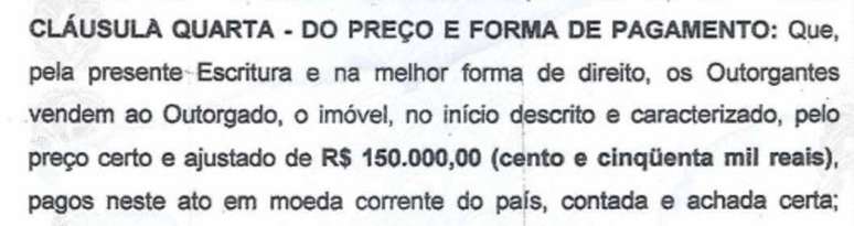 Pelo apartamento, o vereador do Rio pagou R$ 150 mil em dinheiro vivo.