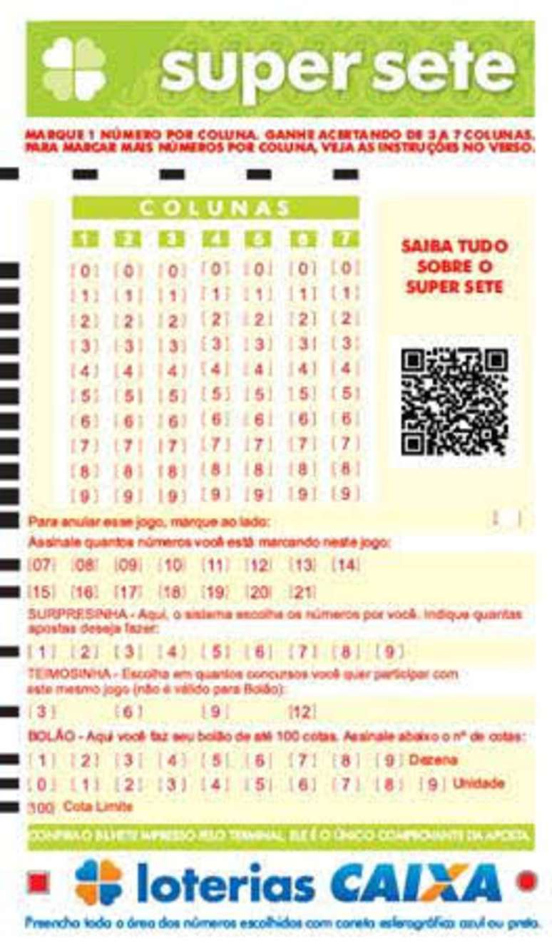 Super Sete, nova modalidade de loteria