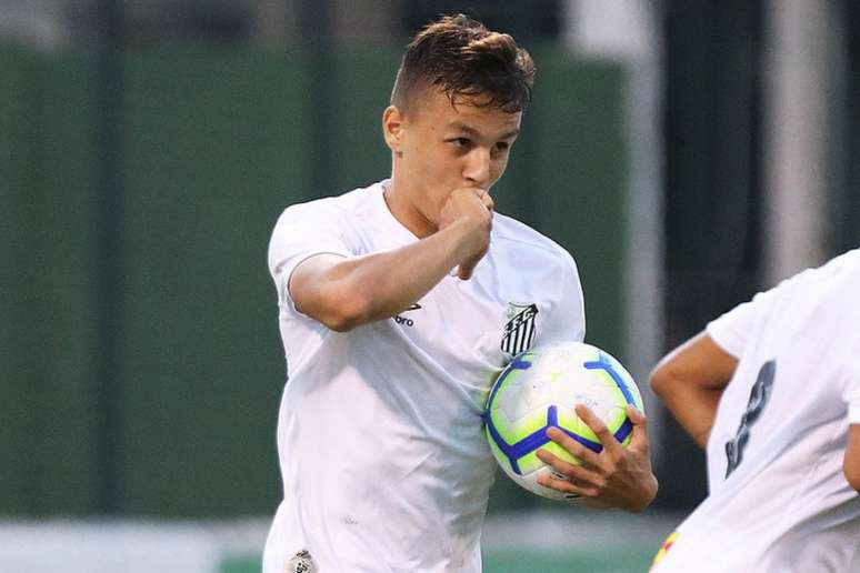 Moraes marcou o primeiro gol do Santos neste Brasileio Sub-20 (Foto: Pedro Ernesto Guerra Azevedo/Santos FC)
