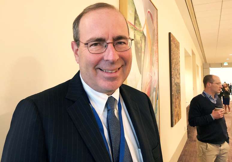 Presidente do Federal Reserve de Richmond, Tom Barkin, posa para foto durante conferência em Dallas (EUA) 
23/05/2019
REUTERS/Ann Saphir