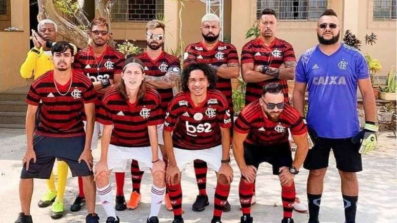 Bruno Henrique, Gabigol e Filipe Luís: Sósias do Flamengo estão invictos nas peladas (Foto: João Marcos/Divulgação)