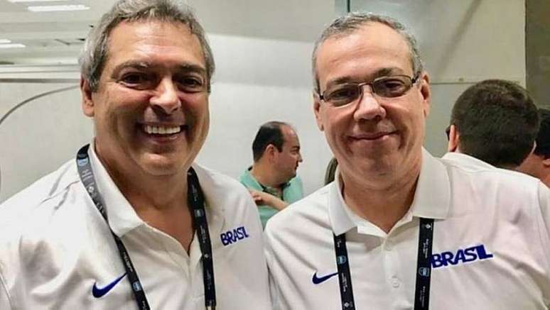 Guy Peixoto Jr., presidente da CBB, e o diretor executivo da entidade, Marcelo Sousa, o Pará