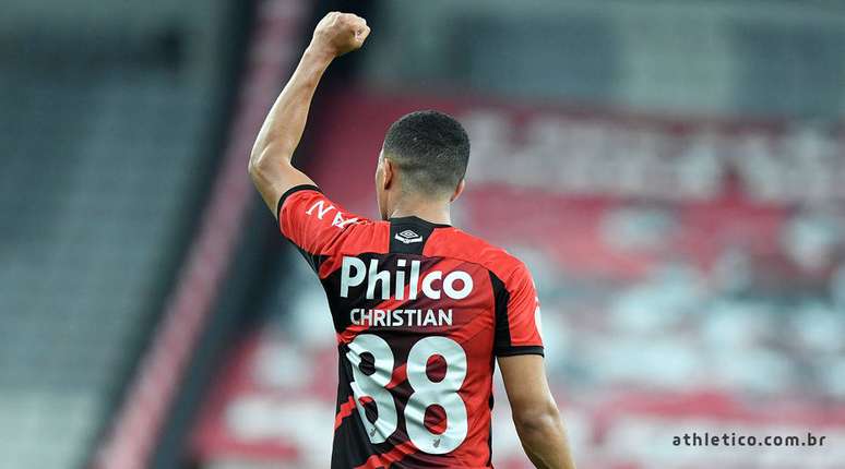 Christian fez o gol da vitória do Athletico-PR contra o Bahia na Arena da Baixada