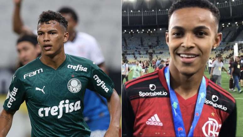 Parceiros na Seleção Sub-17, Veron e Lázaro vão se reencontrar no Allianz (Cesar Greco/Palmeiras; Lazlo Dalfovo)