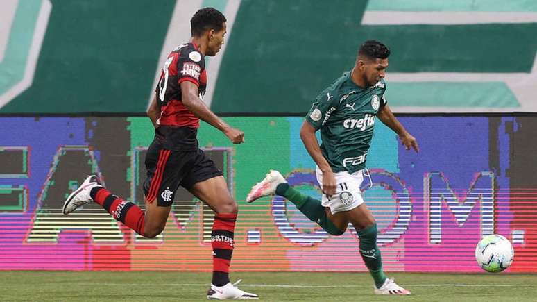 Rony entrou na segunda etapa do empate entre Palmeiras e Flamengo, no Allianz Parque (Cesar Greco/Palmeiras)