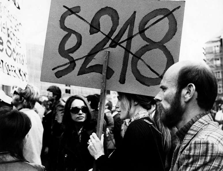 Protesto pró-legalização do aborto em Berlim, nos em 1972