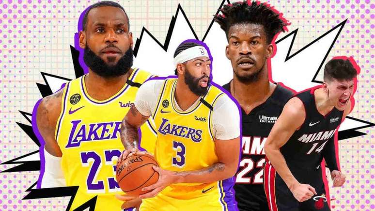 Liderado pelos astros LeBron James e Anthony Davis, Los Angeles Lakers é favorito para o confronto (Divulgação/ ESPN Brasil)