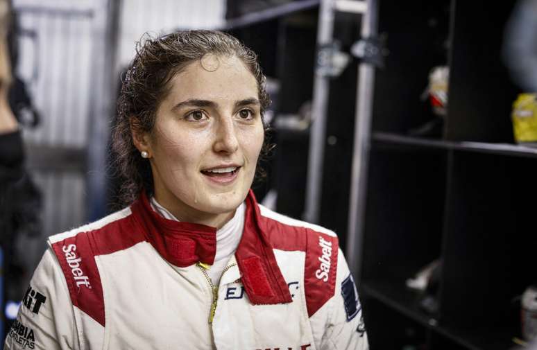 Tatiana durante final de semana em Le Mans 