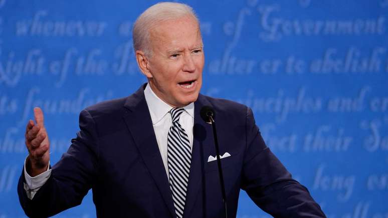 O candidato democrata, Joe Biden, fez questão de demonstrar que pode suportar pressão