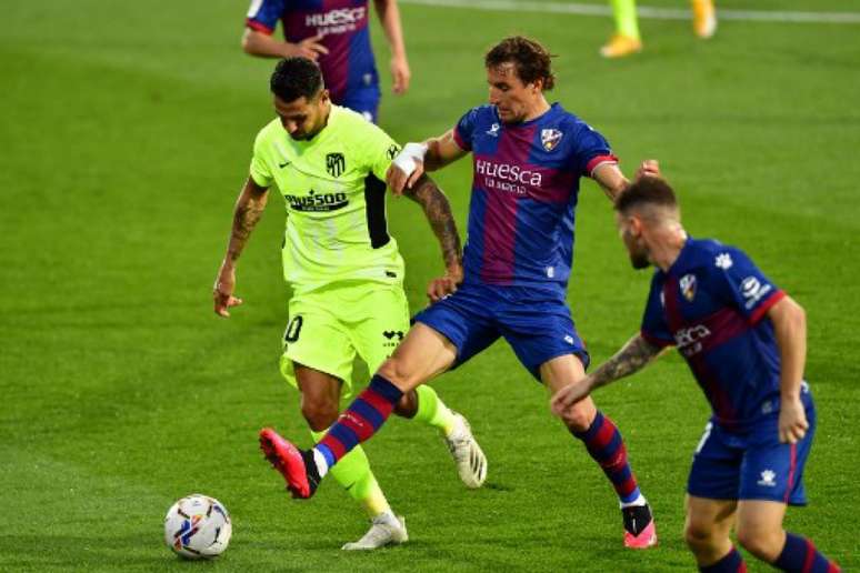 Atlético de Madrid ficou no 0 a 0 com o Huesca (Foto: Pau BARRENA / AFP)