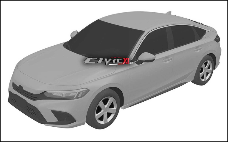 Parte dianteira do novo Honda Civic ter&aacute; mudan&ccedil;as no cap&ocirc;, na grade superior, nos 