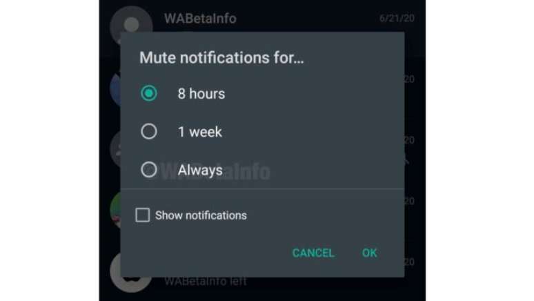 Whatsapp Beta Libera Opção Que Silencia Grupos Para Sempre 1130