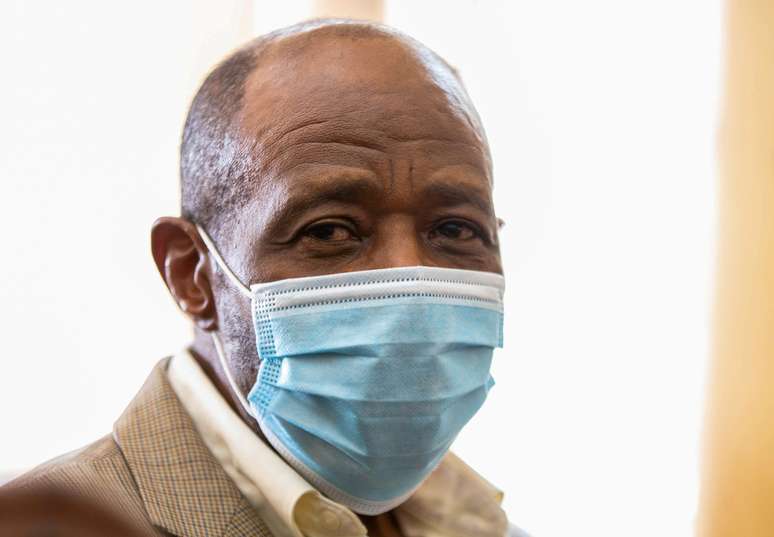 Paul Rusesabagina em tribunal de Kigali
14/09/2020
REUTERS/Jean Bizimana