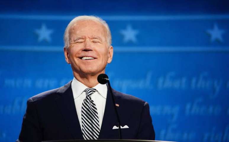 Joe Biden durante debate presidencial com Donald Trump