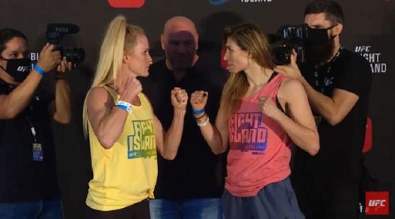 Holly Holm e Irene Aldana vão fazer a luta principal do UFC on ESPN 16 (Foto: Reprodução/YouTube/UFC)