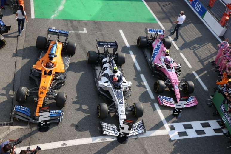 Os carros de Sainz, Gasly e Stroll nos três primeiros lugares: surpresa rara na Fórmula 1.
