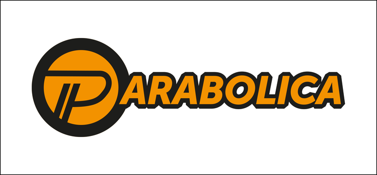 Logotipo do novo canal Parabólica: A letra &#034;P&#034; é o traçado da famosa Curva Parabolica do circuito de Monza.