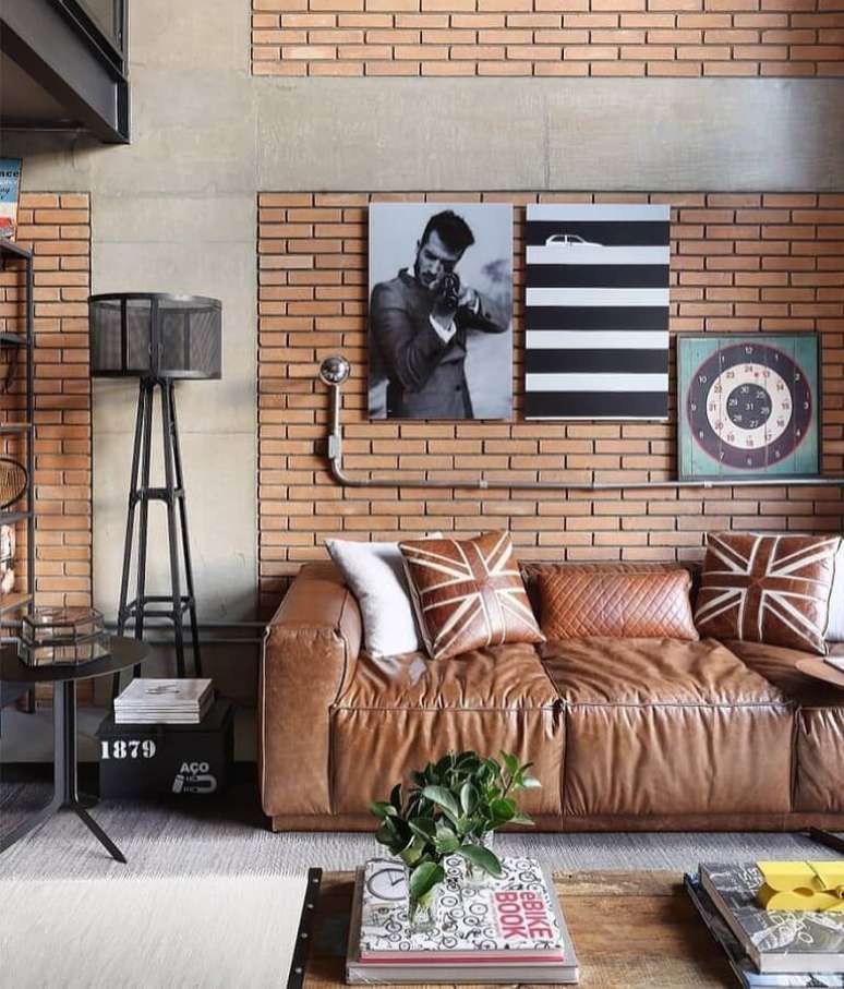 3. Antes de escolher o modelo de sofá 3 lugares confortável tenha em mãos as medidas de sua sala – Foto: Pinterest
