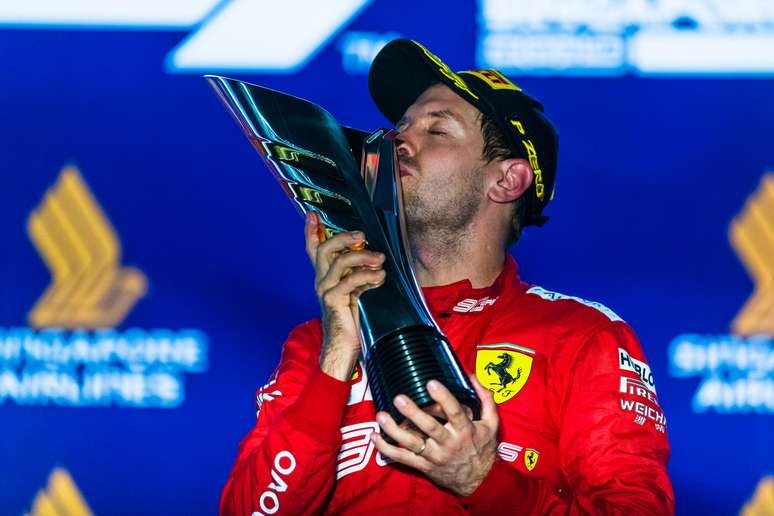 GP de Singapura de 2019: a mais recente vitória de Sebastian Vettel.