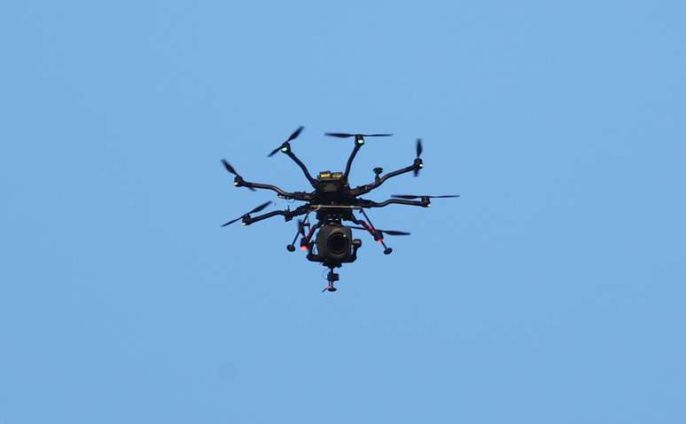 Vista de um drone. 19/9/2020 Drone is seen above the stadium Pool via REUTERS/Richard Heathcote EDITORIAL USE ONLY. 