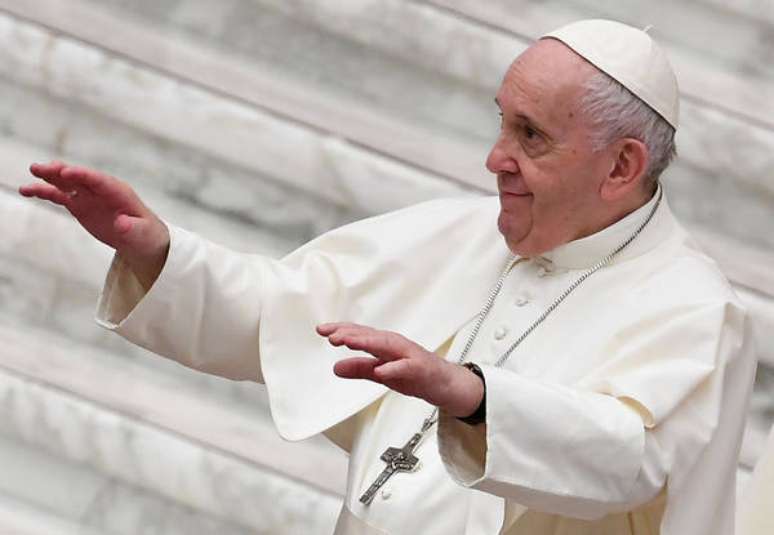 Papa Francisco durante audiência geral no Vaticano