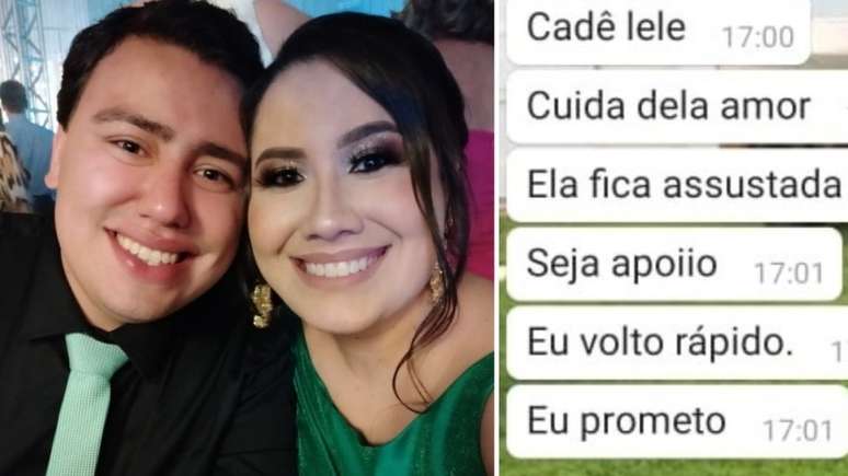 Pouco antes de ser intubada, a médica Monique Batista enviou mensagens ao noivo