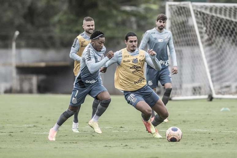 Marinho e Veríssimo podem ficar de fora pelo segundo jogo seguido (Foto: Ivan Storti/Santos FC)